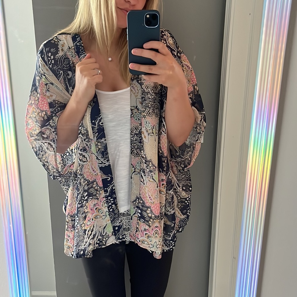 GUC- Cute multicolored Shawl Cardigan